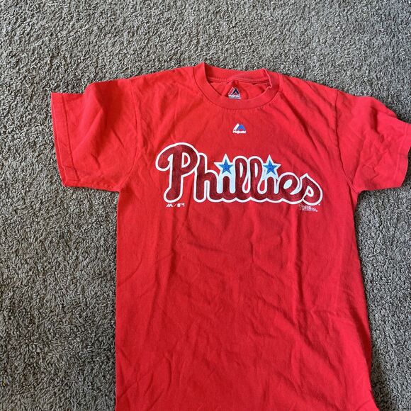 Philadelphia Phillies Shirt Adult Small Red MLB Baseball Darin Ruf - Picture 2 of 7